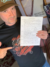 Load image into Gallery viewer, Handwritten Lyric Sheet – Personalised (Limited Time Only)
