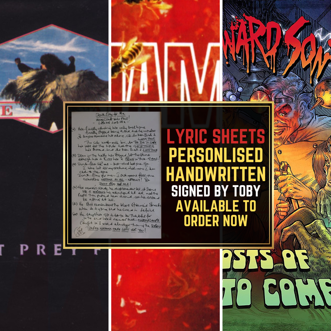 Handwritten Lyric Sheet – Personalised (Limited Time Only)